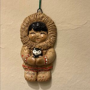 Alaska ornament from Palmer, Alaska.  Handcrafted in Alaska.  1990’s